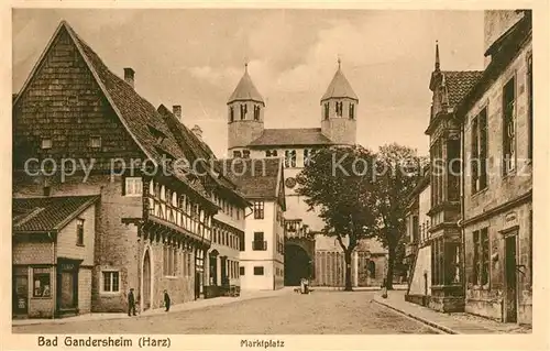 AK / Ansichtskarte Bad_Gandersheim Marktplatz Bad_Gandersheim