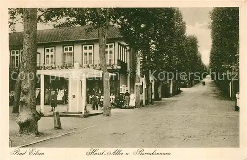 AK / Ansichtskarte Bad_Eilsen Harrlallee und Roccabrunnen Bad_Eilsen