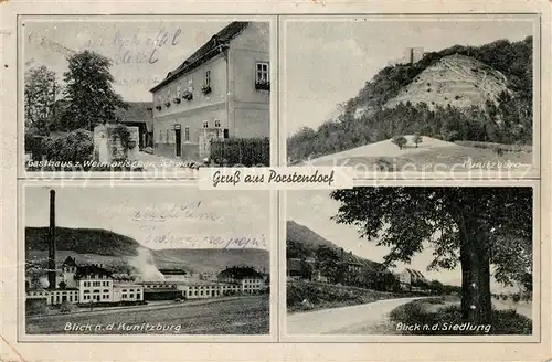 AK / Ansichtskarte Porstendorf Gasthaus zur Weimarischen Schweiz Kunitzburg Siedlung Porstendorf