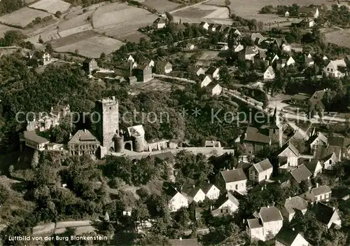 AK / Ansichtskarte Hattingen_Ruhr Fliegeraufnahme Burg Blankenstein Hattingen Ruhr
