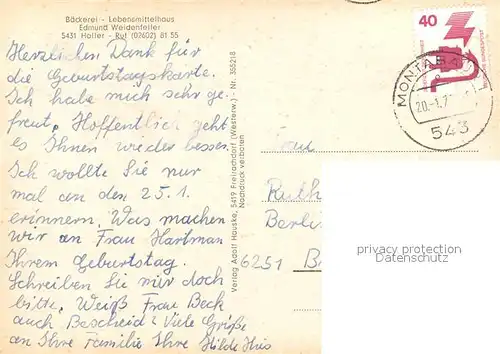 AK / Ansichtskarte Holler_Westerwald  Holler_Westerwald