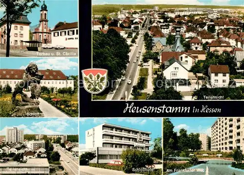 AK / Ansichtskarte Heusenstamm Schloss Torbau St. Caecilia Schlosshotel Heusenstamm