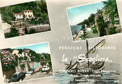 AK / Ansichtskarte Cannero_Riviera_Lago_Maggiore Pensione la Scogliera Cannero_Riviera