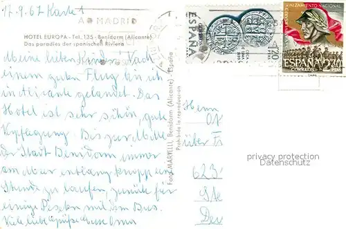 AK / Ansichtskarte Benidorm Hotel Europa Benidorm