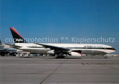 AK / Ansichtskarte Flugzeuge_Zivil Delta Airlines Boeing B 777 N860DA Flugzeuge Zivil