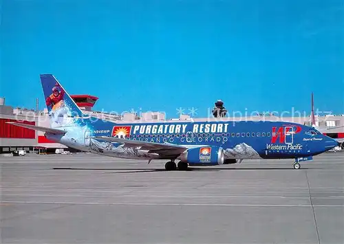 AK / Ansichtskarte Flugzeuge_Zivil Western Pacific Purgatory Resort Boeing B 737 300 N946WP  Flugzeuge Zivil