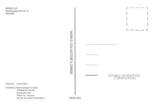 AK / Ansichtskarte Flugzeuge_Zivil Aeroflot McDDouglas DC 10 10 N524MD  Flugzeuge Zivil