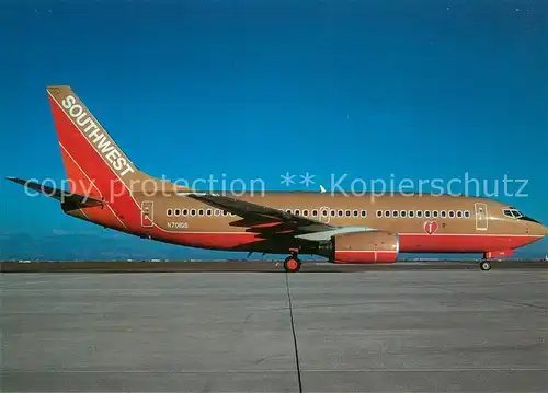 AK / Ansichtskarte Flugzeuge_Zivil Southwest Airlines Boeing B 737 7H4 N701GS c n 27837 Flugzeuge Zivil