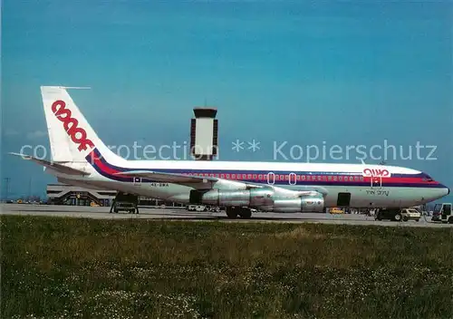 AK / Ansichtskarte Flugzeuge_Zivil MAOF Airlines Boeing B 720 023 4X BMA c n 18014 143 Flugzeuge Zivil