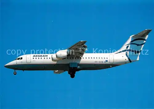 AK / Ansichtskarte Flugzeuge_Zivil Aegean Aviation Avro RJ100 SX DVB c n E3343 Flugzeuge Zivil