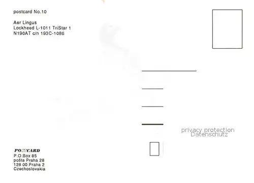AK / Ansichtskarte Flugzeuge_Zivil Aer Lingus Lockheed L 1011 Tristar 1 N190AT c n 193C 1086 Flugzeuge Zivil