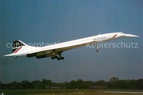 AK / Ansichtskarte Flugzeuge_Zivil British Airways Concorde G BOAG C N 214 Flugzeuge Zivil