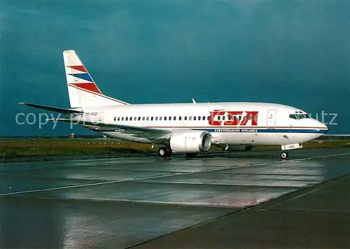 AK / Ansichtskarte Flugzeuge_Zivil CSA Czechoslovak Airlines B73 55S OK XGD c n 542 Flugzeuge Zivil