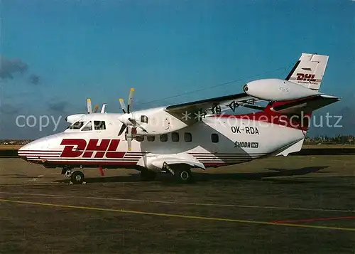 AK / Ansichtskarte Flugzeuge_Zivil Skoda Air DHL L41OUVP E5 OK RDA c n 871813 Flugzeuge Zivil