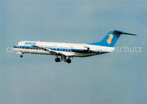 AK / Ansichtskarte Flugzeuge_Zivil Aviacsa Fokker 100 PH LNH  Flugzeuge Zivil