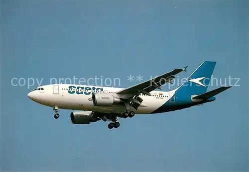 AK / Ansichtskarte Flugzeuge_Zivil SAETA Airbus A 310 308 HC BRP  Flugzeuge Zivil