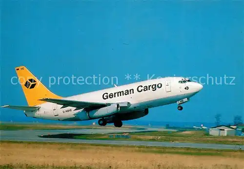 AK / Ansichtskarte Flugzeuge_Zivil German Cargo Boeing 737 230 F D ABHE c n 20258 Flugzeuge Zivil