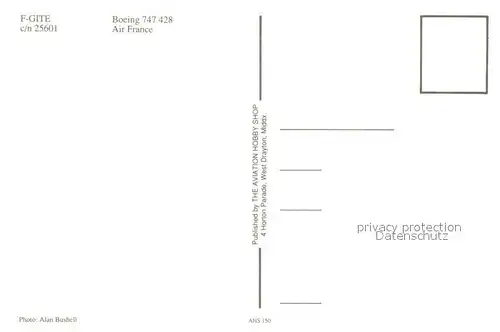 AK / Ansichtskarte Flugzeuge_Zivil Air France Boeing 747 428 F GITE c n 25601 Flugzeuge Zivil