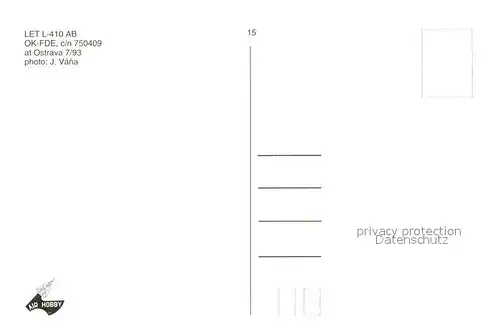 AK / Ansichtskarte Flugzeuge_Zivil Air Vitkovice LET L 410 AB OK FDE c n 750409 Flugzeuge Zivil