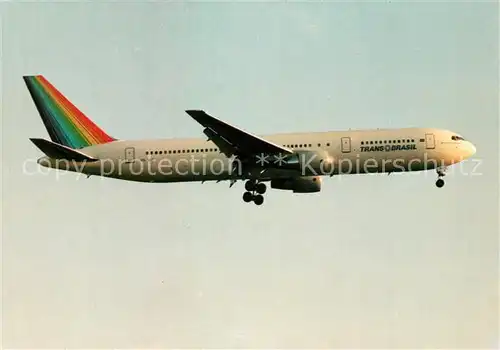 AK / Ansichtskarte Flugzeuge_Zivil Transbrasil B767 3YOER PT TAE  Flugzeuge Zivil