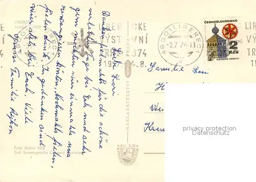 AK / Ansichtskarte Seilbahn Liberec Jested Seilbahn