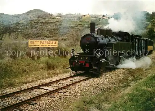 AK / Ansichtskarte Lokomotive Chemin de Fer du Vivarais Tournon Lamastre  Lokomotive