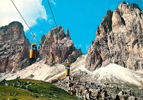 AK / Ansichtskarte Seilbahn Telecabine Passo Sella Dolomiti Demetz Sassolungo Seilbahn