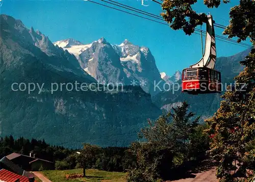 AK / Ansichtskarte Seilbahn Meiringen Hasliberg Wetterhorngruppe Moench Eiger  Seilbahn