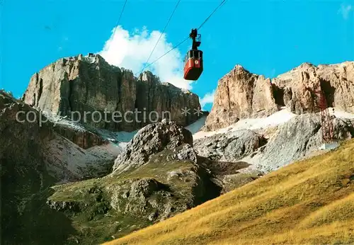 AK / Ansichtskarte Seilbahn Funivia Sass Pordoi Dolomiti Passo Pordoi Seilbahn