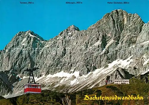 AK / Ansichtskarte Seilbahn Dachsteinsuedwandbahn Suedwandhuette  Seilbahn