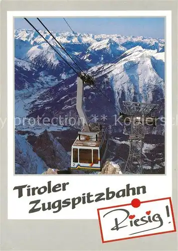 AK / Ansichtskarte Seilbahn Tiroler Zugspitzbahn Zugspitze  Seilbahn