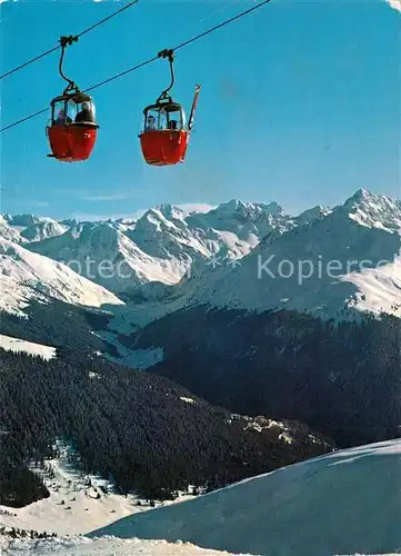 AK / Ansichtskarte Seilbahn Davos Schatzalp Strela Sertigtal  Seilbahn