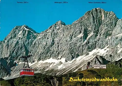 AK / Ansichtskarte Seilbahn Dachsteinsuedwandbahn Ramsau Suedwandhuette  Seilbahn