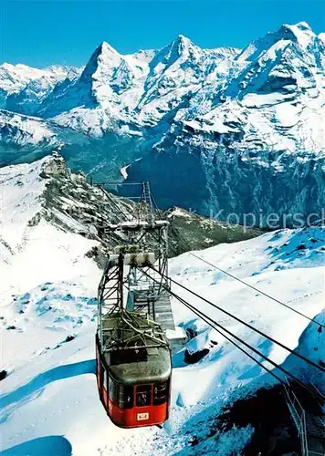 AK / Ansichtskarte Seilbahn Schilthorn Eiger Moench Jungfrau  Seilbahn