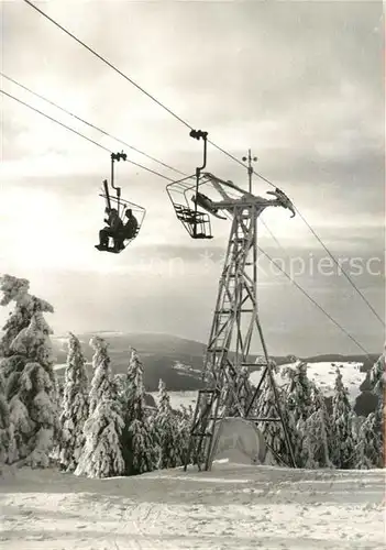 AK / Ansichtskarte Sessellift Krkonose Lanovka na Snezku  Sessellift