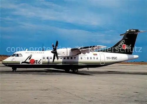 AK / Ansichtskarte Flugzeuge_Zivil LAI ATR 42 320 YV 951C c n 400 Flugzeuge Zivil