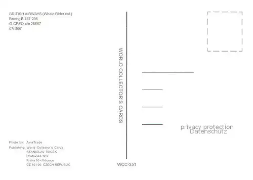 AK / Ansichtskarte Flugzeuge_Zivil British Airways Boeing B 757 236 G CPEO c n 28667 Flugzeuge Zivil