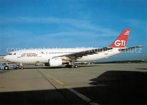 AK / Ansichtskarte Flugzeuge_Zivil GTI Airlines Airbus A 300 B4 203 TC GTA Flugzeuge Zivil