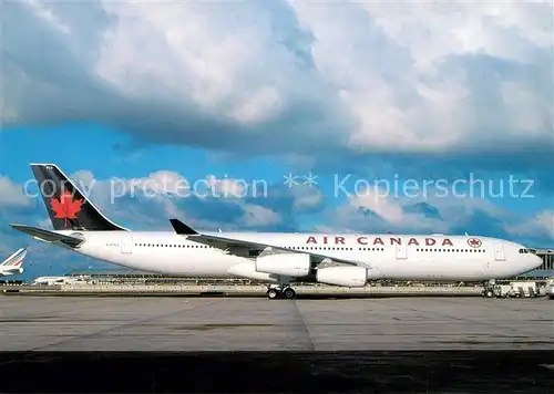 AK / Ansichtskarte Flugzeuge_Zivil Air Canada Airbus A 340 C FYLC  Flugzeuge Zivil