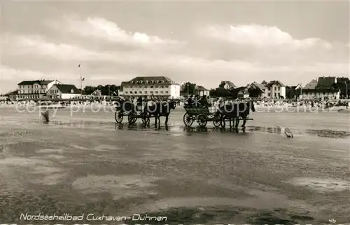 AK / Ansichtskarte Cuxhaven_Duhnen_Nordseebad Kutschfahrten zum Leuchtturm Cuxhaven_Duhnen