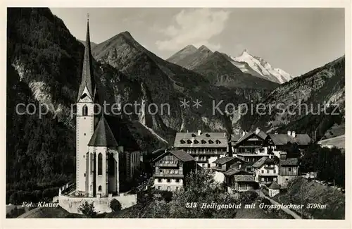 AK / Ansichtskarte Heiligenblut_Kaernten Grossglockner Wallfahrtskirche Heiligenblut Kaernten
