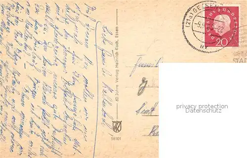 AK / Ansichtskarte Gelsenkirchen Hauptbahnhof Sparkasse Hauptpost Arbeitsamt Stadtgarten Gelsenkirchen