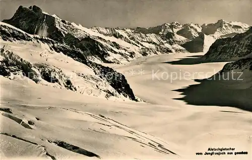 AK / Ansichtskarte Aletschgletscher Winterlandschaft Aletschgletscher