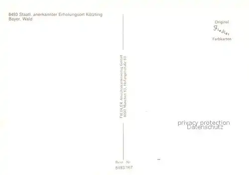 AK / Ansichtskarte Koetzting Kirche Panorama Stadtansicht  Koetzting