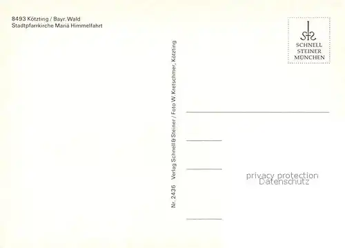 AK / Ansichtskarte Koetzting Stadtpfarrkirche Mariae Himmelfahrt Koetzting