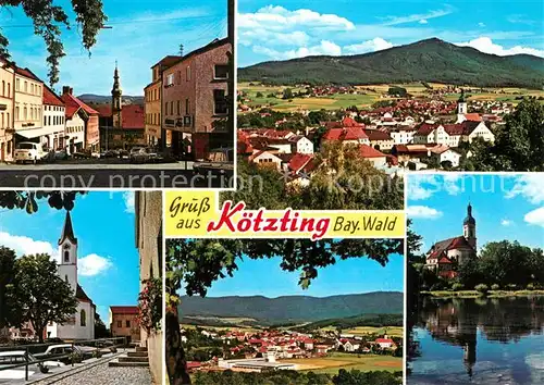 AK / Ansichtskarte Koetzting Panorama Ortsansichten Kirche Koetzting