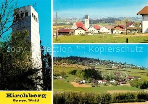 AK / Ansichtskarte Kirchberg_Wald_Niederbayern Panorama Turm Kirchberg_Wald