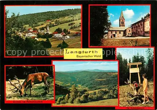 AK / Ansichtskarte Langfurth_Schoefweg Panorama Kirche Hirsch Langfurth Schoefweg