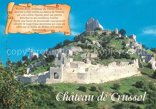 AK / Ansichtskarte Saint Peray Chateau de Crussol Saint Peray