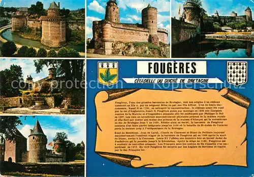 AK / Ansichtskarte Fougeres Citadelle du Duche Fougeres
